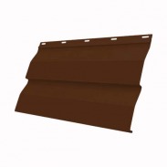 Сайдинг ”Корабельная доска”  Шоколадно-коричневый 0.4мм