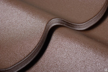 Металлочерепица Супермонтеррей МЧ 1100/1190 0,45 МАТИСС шоколадно-коричневый